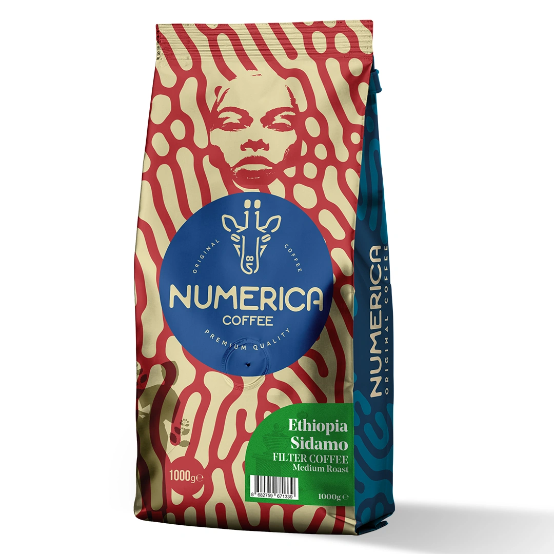 Numerica - Ethiopia Sidamo<br>Single Origin Kahve<br>1000 g Numerica - Ethiopia Sidamo<br>Single Origin Kahve<br>1000 g